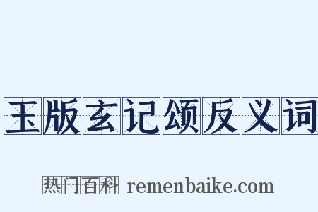 玉版玄记颂反义词是什么意思的图片